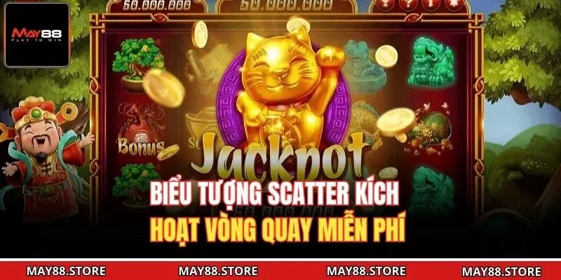 Biểu tượng Scatter kích hoạt vòng quay miễn phí